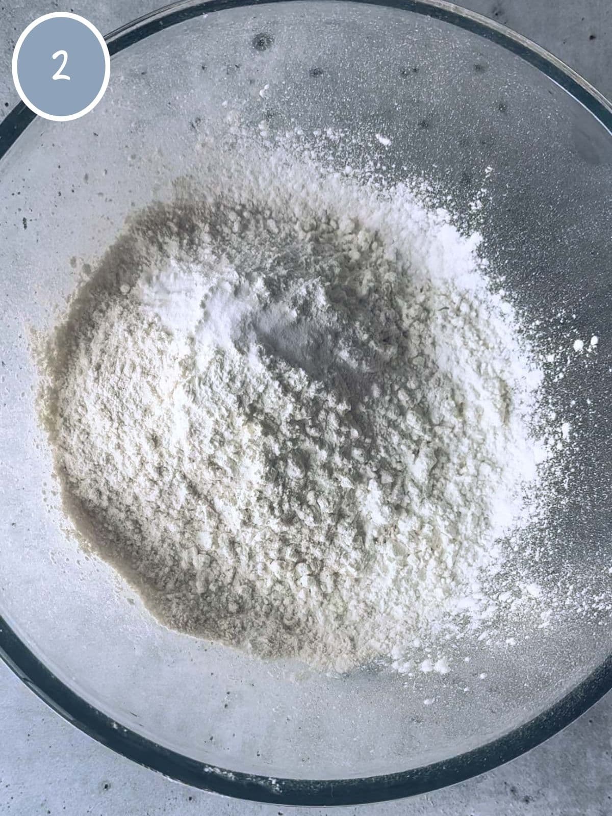 Dry ingredients in a bowl.