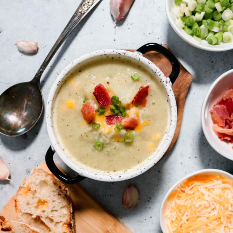 Cauliflower Leek and Potato Soup - Andee's Apron