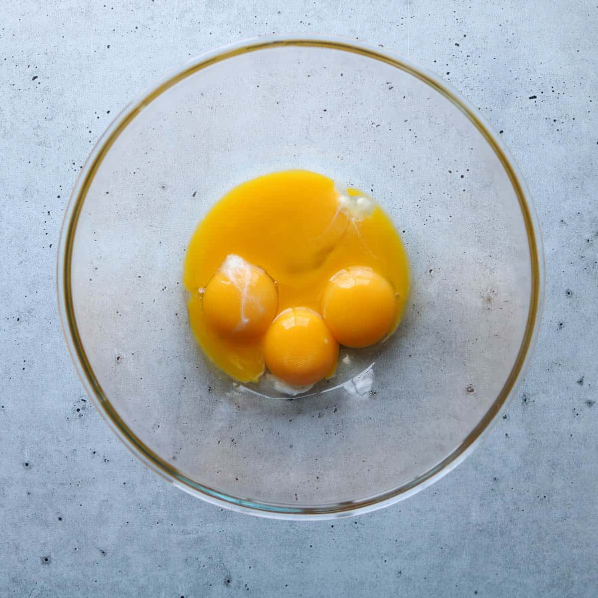 Egg yolks in a bowl.